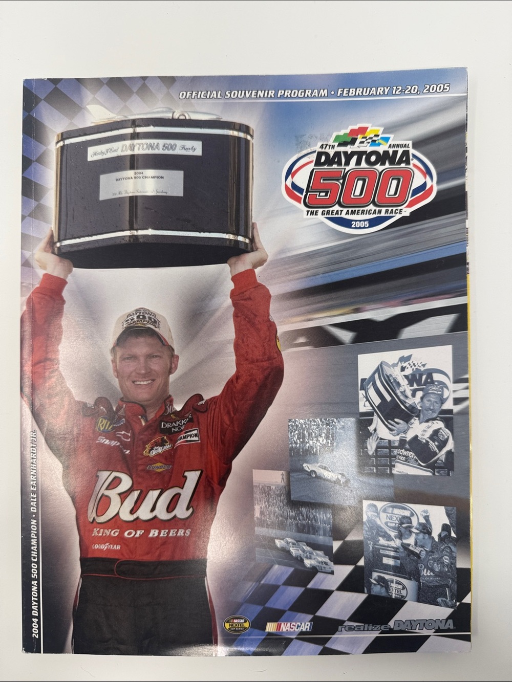 Nascar Bud Red Racing Poster Daytona 500